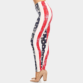 American USA Flag Printed Leggings